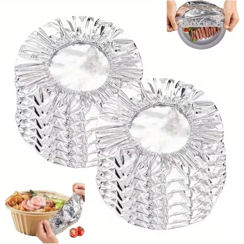Bazaarioo Reusable Aluminum Foil Elastic Food Cover for Food Storage